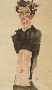 Self-Portrait with Bare Stomach (mnk12) Egon Schiele